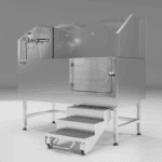 Waggz Roll-Lock 50″ Steel Stationary Dog Grooming Tub