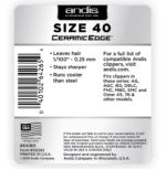 Andis CeramicEdge® Detachable Blade, Size 40 Dog Grooming Blade - Image 3