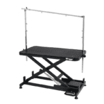 Waggz Step-Low Lite 47” Compact Electric Dog Grooming Table (Black)