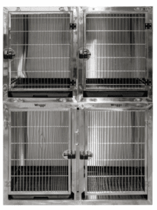 Waggz Mod-Stack Duo Pet Grooming Cage in 304 Stainless Steel