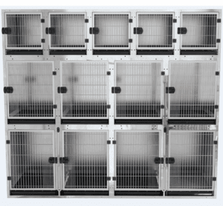 Waggz Mod-Stack Pet Grooming Cage in 304 Stainless Steel