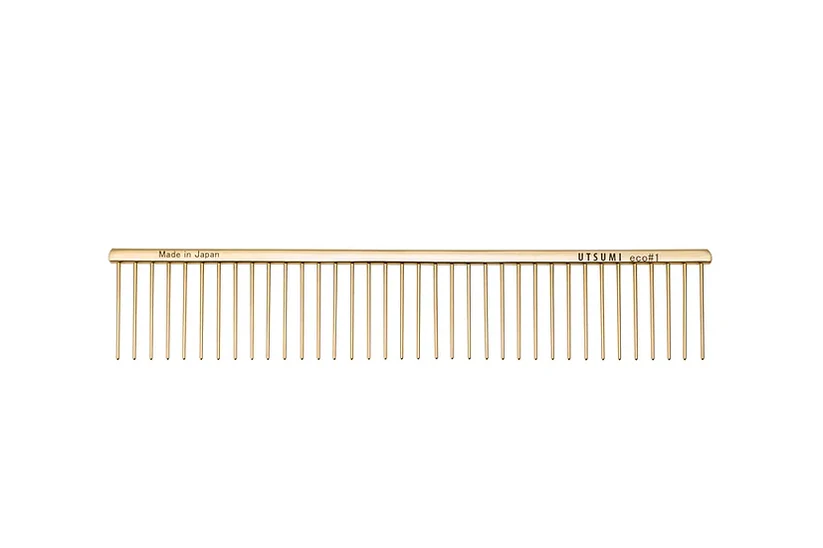 ECO_1Comb1 GOLD Utsumi ECO #1 Comb <br/><span class="p-title">Dog Grooming Comb</span> - Image 1