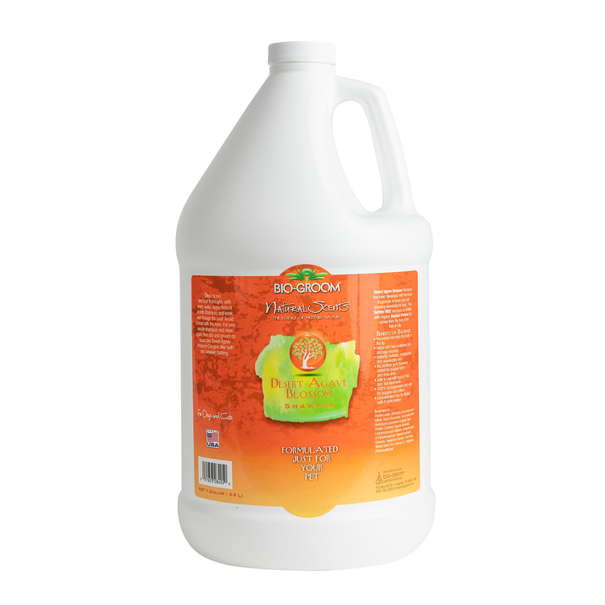Bio-Groom-Desert-Agave-Blossom-Shampoo-Gallon-Front Bio-Groom Natural Scents Desert Agave Blossom Shampoo Gallon Dog Grooming Shampoo - Image 1