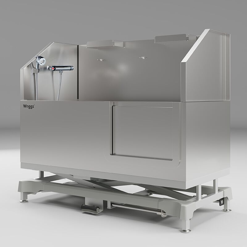 Waggz Power-Slide 50″ Electric Dog Grooming Tub (White) - Image 2