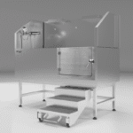 Waggz Roll-Lock XL 60″ Steel  Stationary Dog Grooming Tub