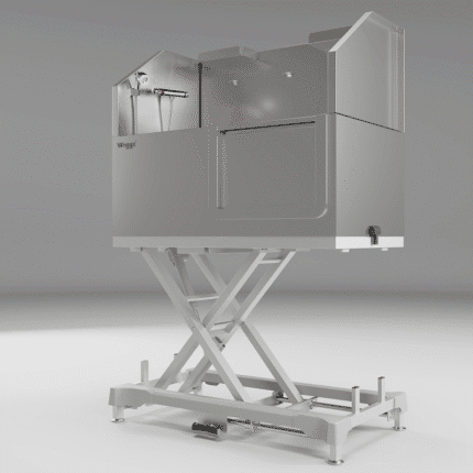 Waggz Power-Slide 50″ Electric Dog Grooming Tub (White)