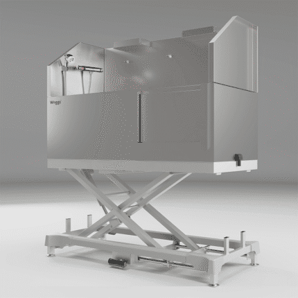 Waggz Power-Slide XL 60″ Electric Dog Grooming Tub (White)