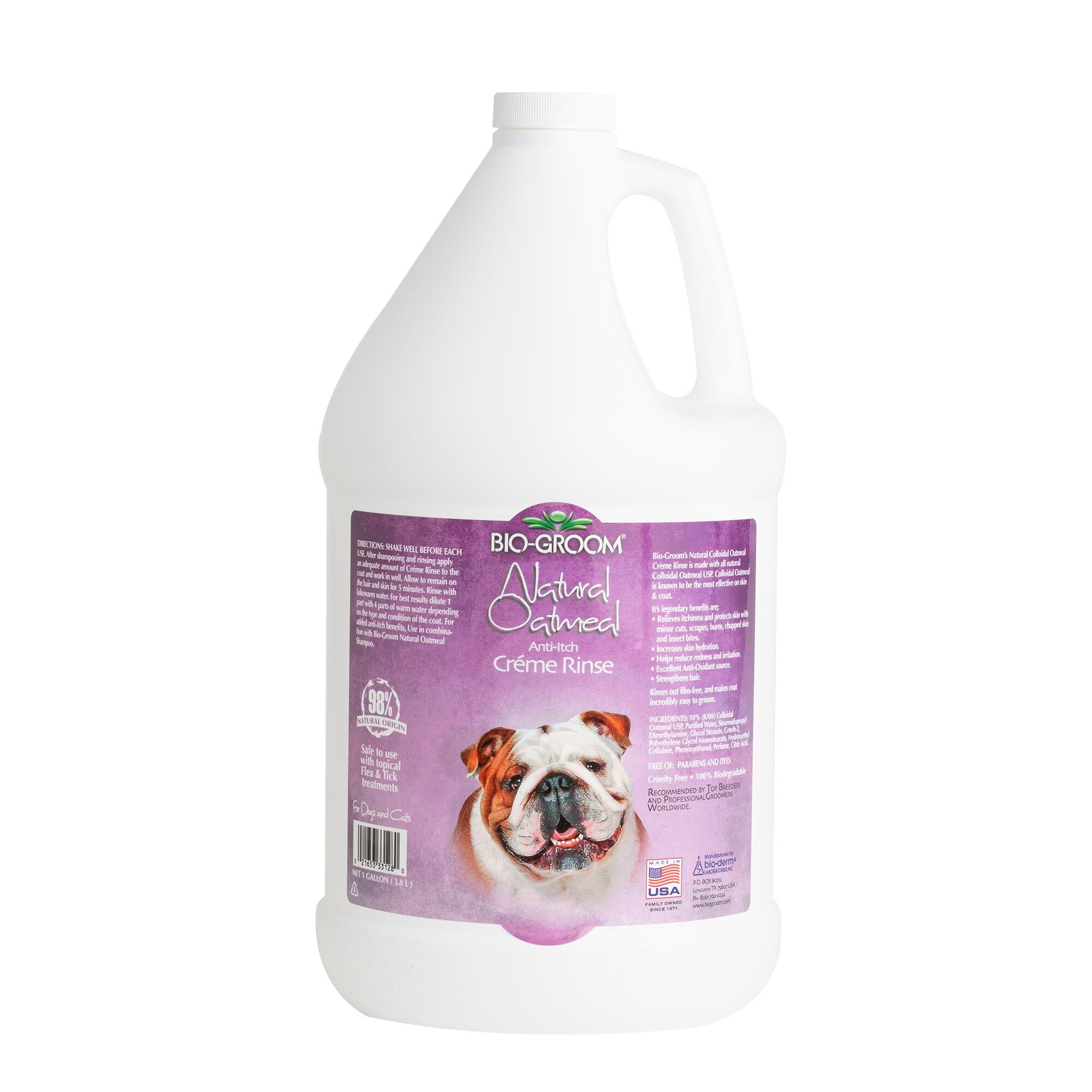 Bio-Groom Natural Oatmeal Soothing Anti-Itch Crème Rinse Gallon Dog Grooming Conditioner - Image 1