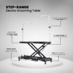 Waggz Step-Range XL 52” Electric Dog Grooming Table with Removable Tabletop (Black) - Image 2