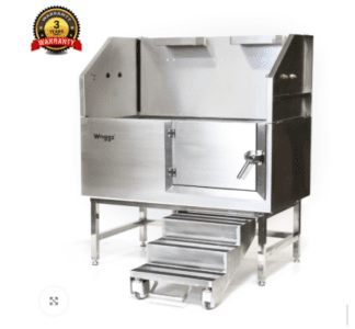 Waggz Roll-Lock XL Steel Stationary Dog Grooming Tub