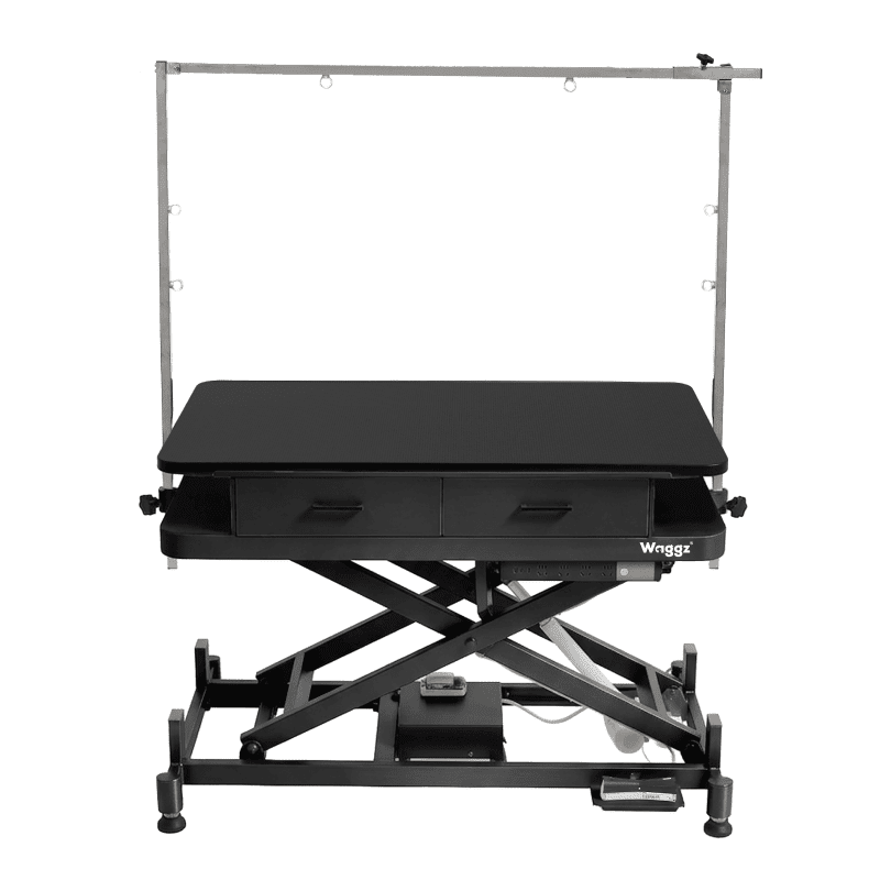 Waggz Store-Low Lite 47” Electric Dog Grooming Table with Drawers (Black) - Image 2