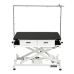 Waggz Store-Low Lite 47” Electric Dog Grooming Table with Drawers (White) - Image 2