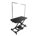 Waggz Step-Low Lite 47” Compact Electric Dog Grooming Table (Black)