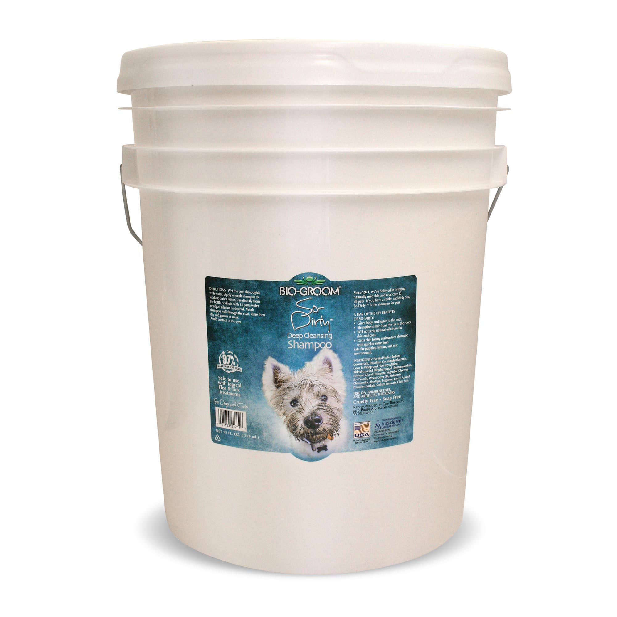 Bio-Groom-So-Drity-Deep-Cleansing-Shampoo-5-Gallon-Front Bio-Groom So-Dirty™ Cleansing Shampoo (5 Gallon) Dog Grooming Shampoo - Image 1