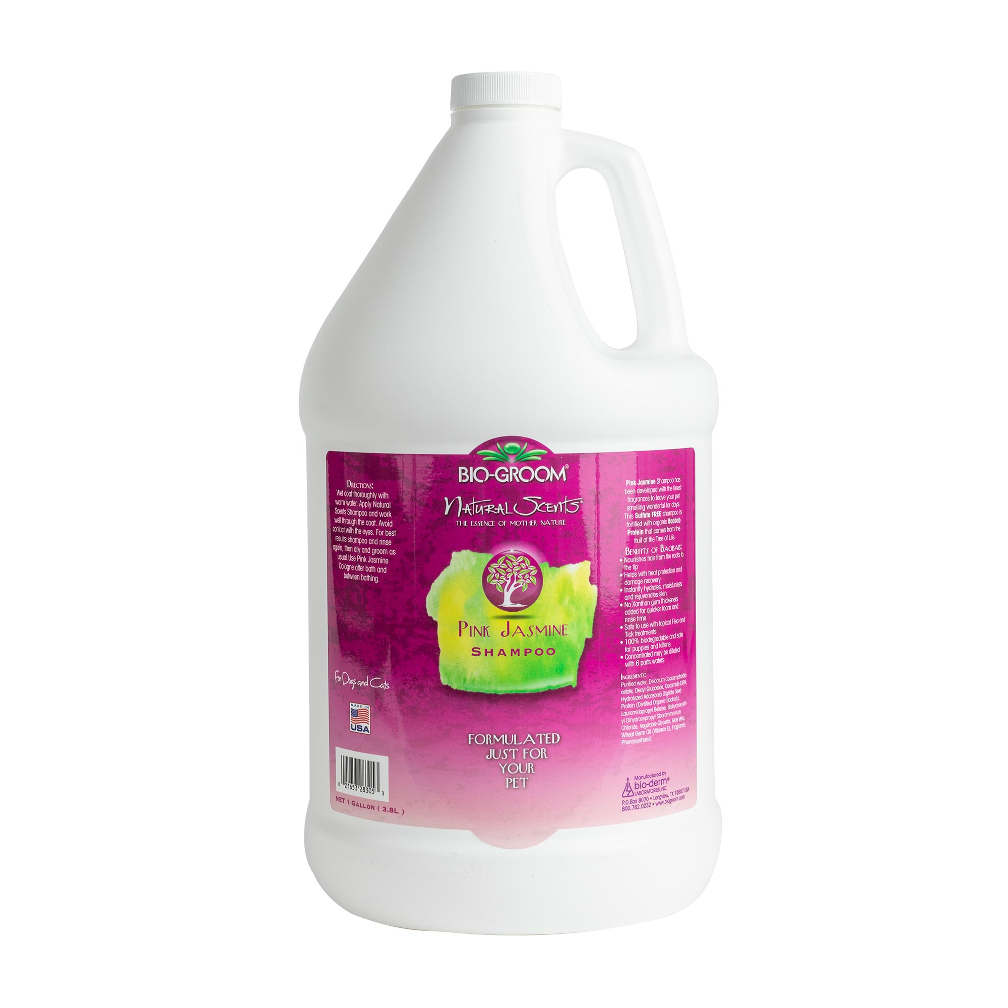 Bio-Groom Natural Scents Pink Jasmine Shampoo Gallon Dog Grooming Shampoo - Image 1