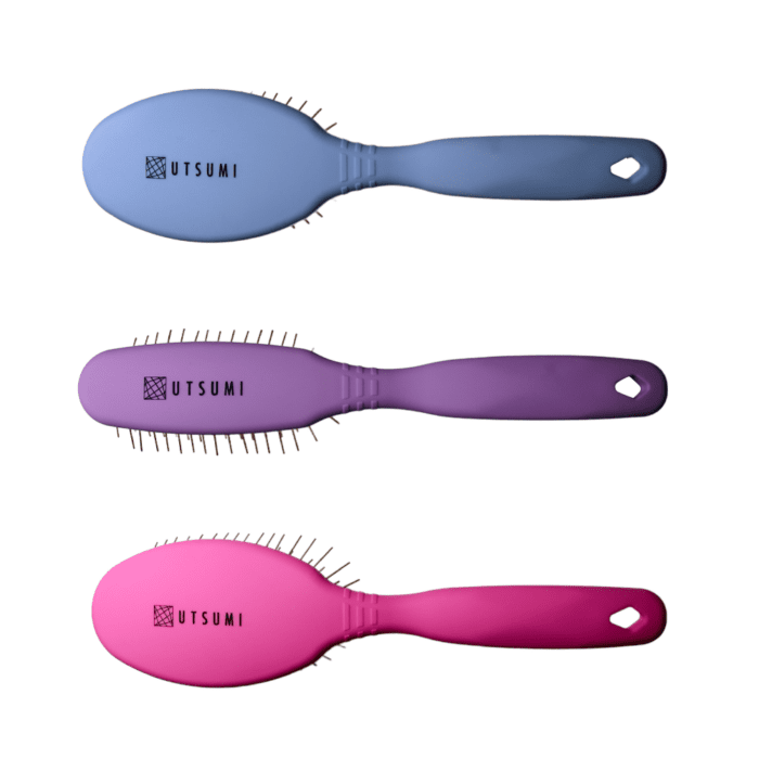 Utsumi Long Pin Brush for Dog Grooming - Small (Purple) - Image 5