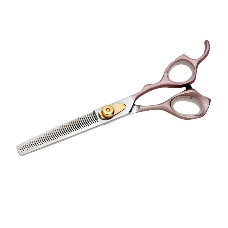 KG-P-65-42T Geib Buttercut Shear Kiss Gold Pink 6.5" BL-42-Tooth Blender Dog Grooming Shear - Image 1