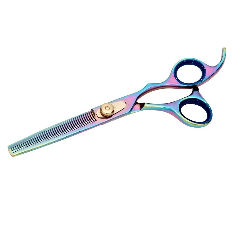 Geib Buttercut Shear Kiss Gold Rainbow 6.5" BL-42-Tooth Blender Dog Grooming Shear - Image 1