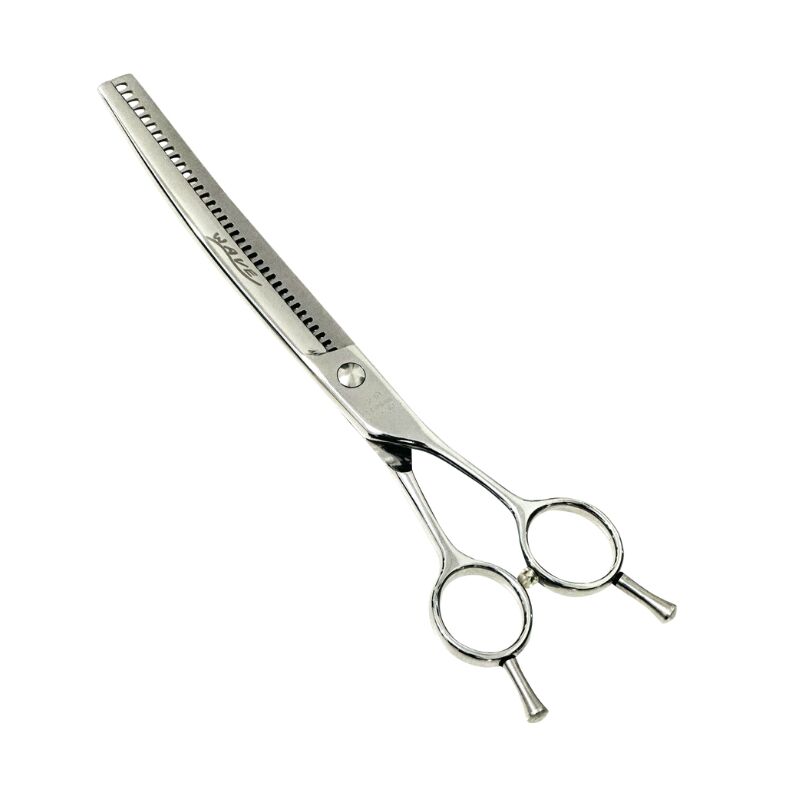 WA-75-36T-C Geib Buttercut Shear Wave 7.0" 38-Tooth Curved Cobalt Blender <br/><span class="p-title">Dog Grooming Shear</span> - Image 1