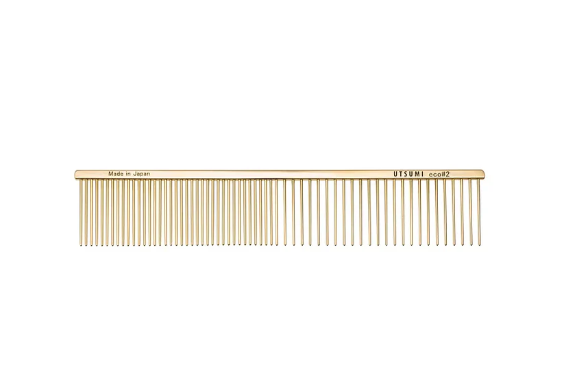 ECO_2Comb1 GOLD Utsumi ECO #2 Comb <br/><span class="p-title">Dog Grooming Comb</span> - Image 1
