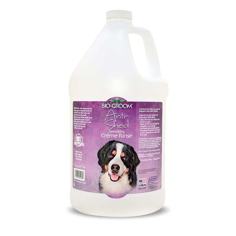 Anti Shed Gallon Bio-Groom Anti-Shed deshedding Crème Rinse Gallon Dog Grooming Conditioner - Image 1