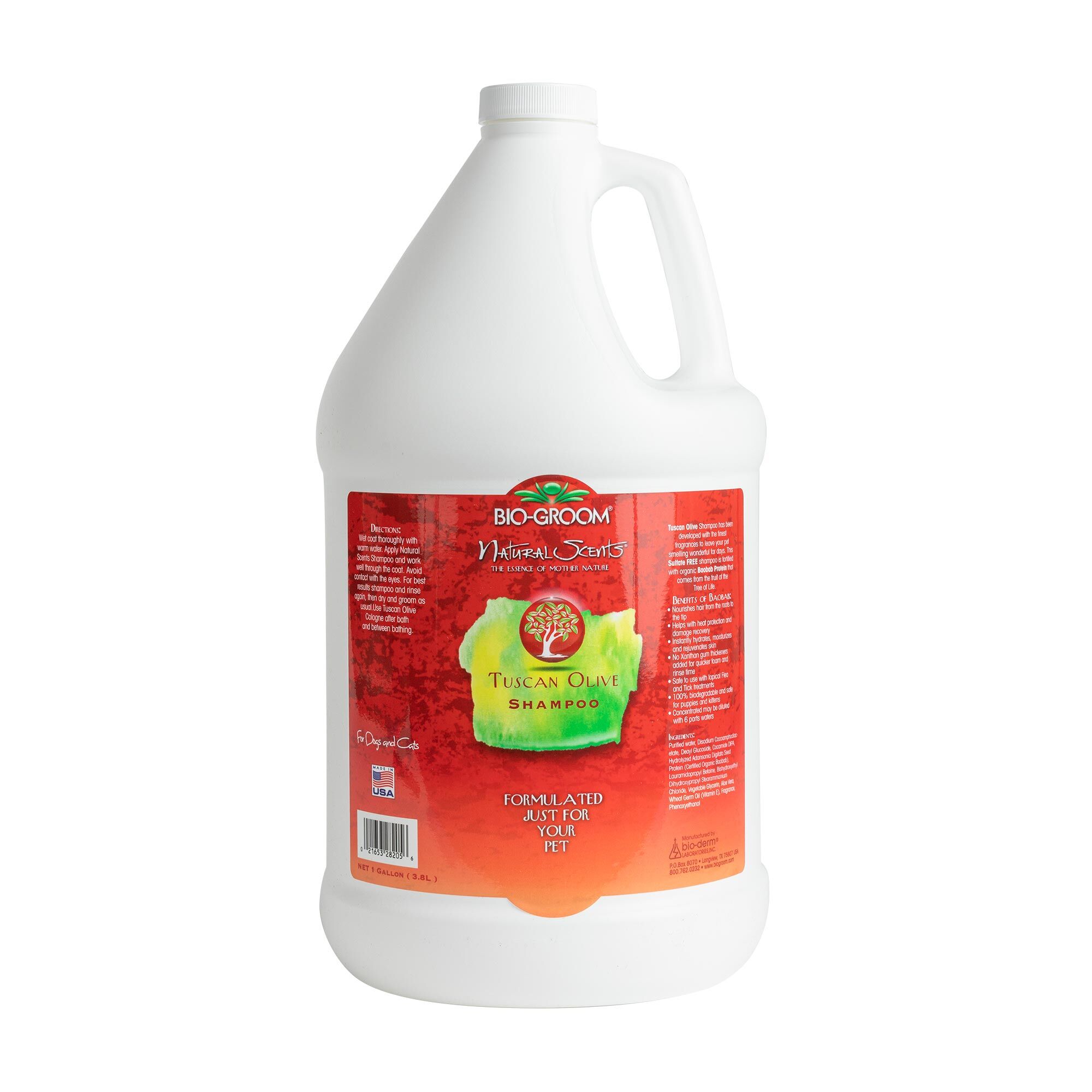 Bio-Groom Natural Scents Tuscan Olive Shampoo Gallon Dog Grooming Shampoo - Image 1