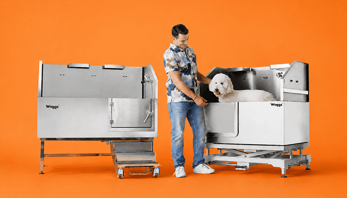 electric and stationary tubs side by side