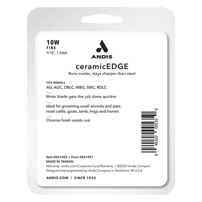 Andis CeramicEdge® #10W Fine Wide Blade - Image 3