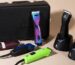 Various andis dog grooming clippers and case