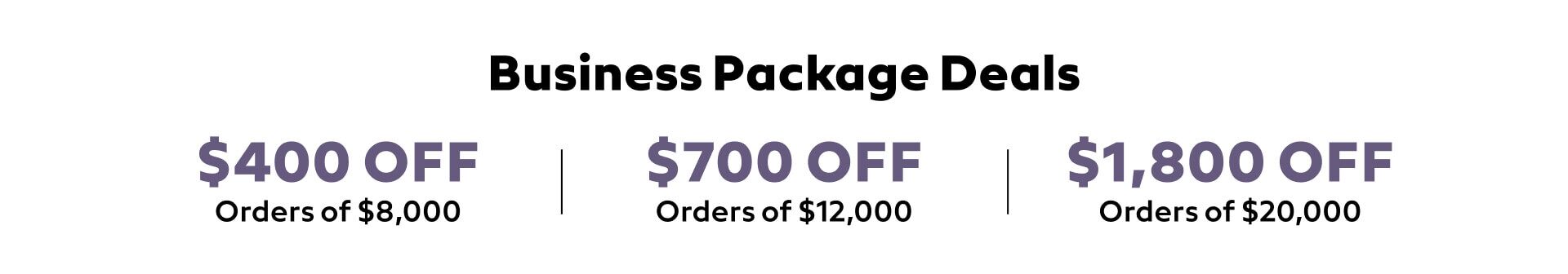 Business Package Deals Banner