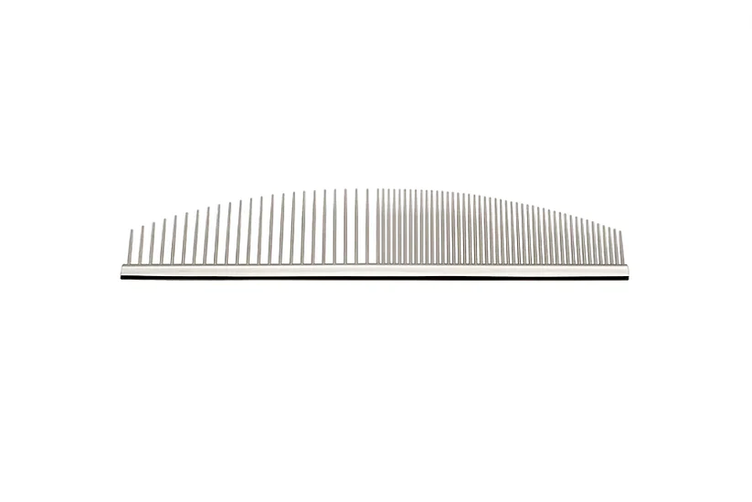 U_UHalfMoonShapeComb1_b4585744-bb96-4212-bfe6-132b26c6c121 Utsumi HALFMOON SILVER Comb Dog Grooming Comb - Image 1