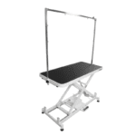 Waggz Step-Low Lite 47” Compact Electric Dog Grooming Table (White)