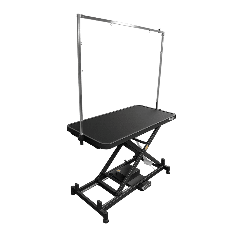 WZ-808-BLK Waggz Step-Low Lite 47” Compact Electric Dog Grooming Table (Black) - Image 1