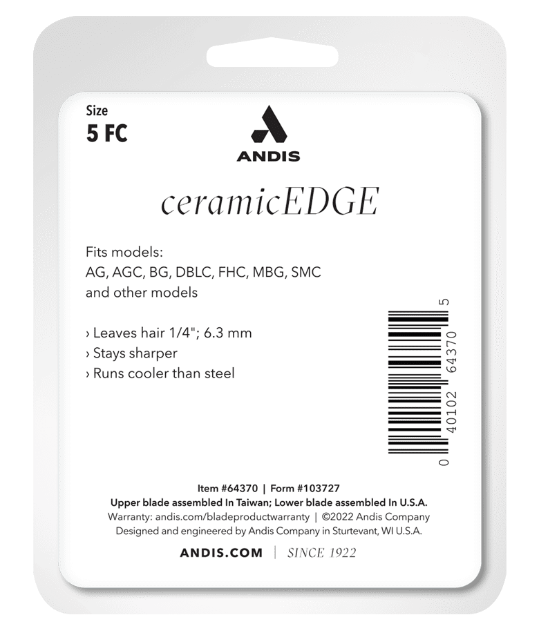 Andis CeramicEdge® Detachable Grooming Blade, Size 5FC - Image 2