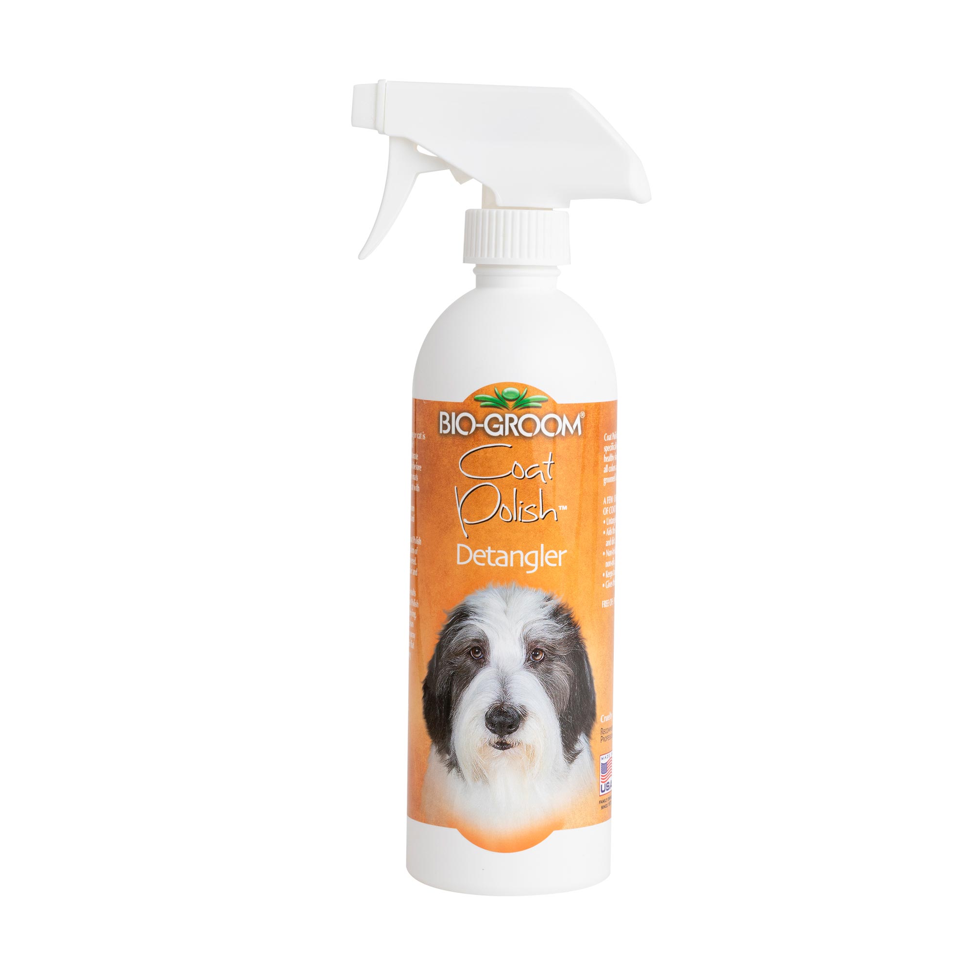 Bio-Groom-Coat-Polish-Detangler-16-Ounce Bio-Groom Coat Polish 16oz Dog Grooming Spray - Image 1