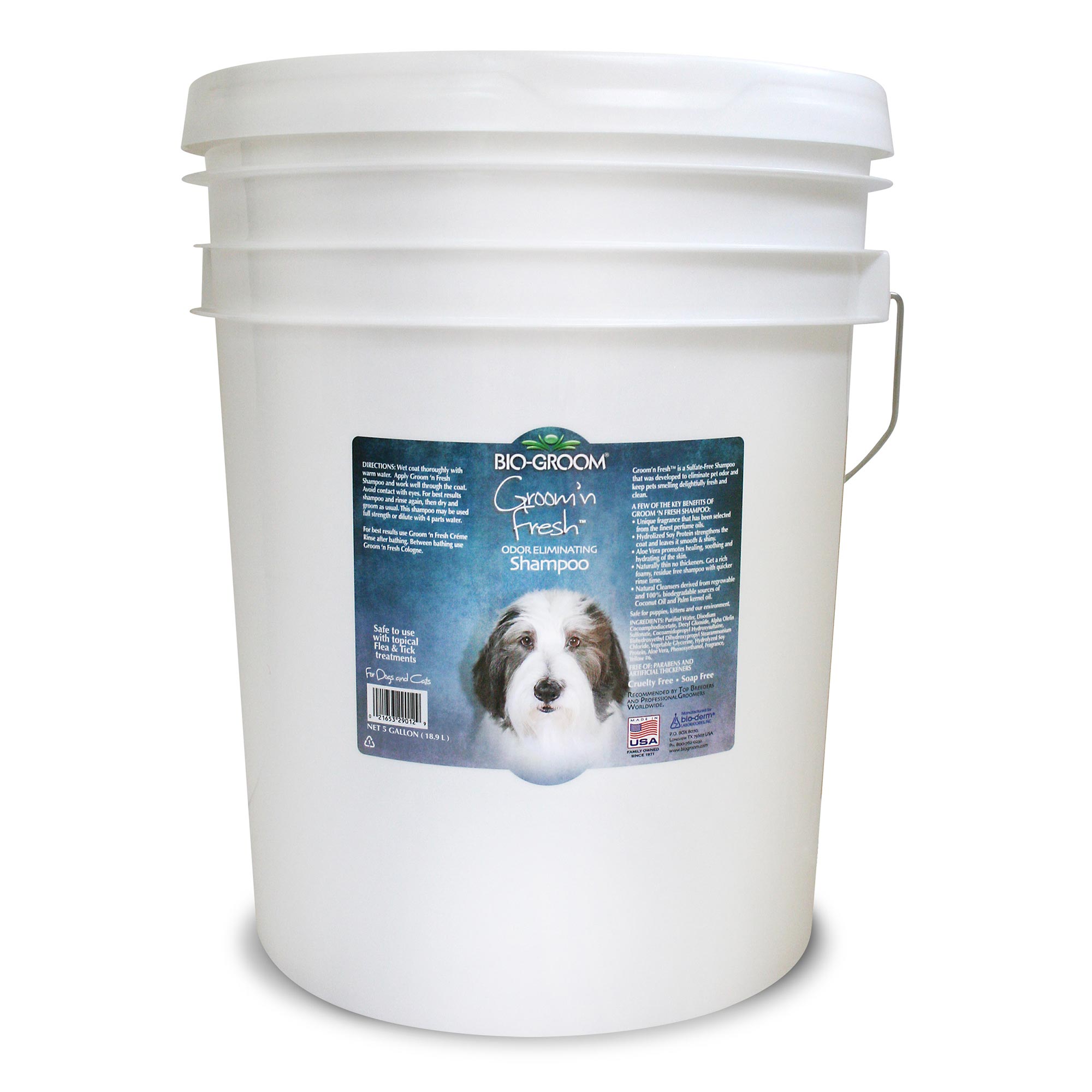 Bio-Groom-Groom-N-Fresh-Odor-Eliminating-Shampoo-5-Gallon Bio-Groom Groom 'n Fresh Shampoo 5 Gallon <br/><span class="p-title">Dog Grooming Shampoo</span> - Image 1