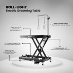 Waggz Roll-Light Electric Dog Grooming Table (Black) - Image 2