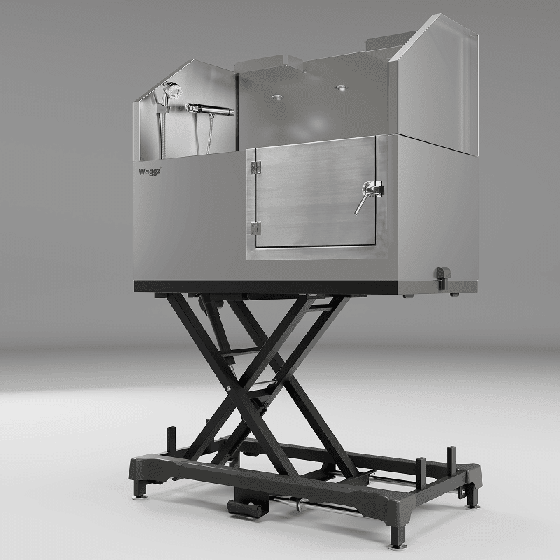 Waggz Power-Lock 50″ Electric Dog Grooming Tub (Black) - Image 1