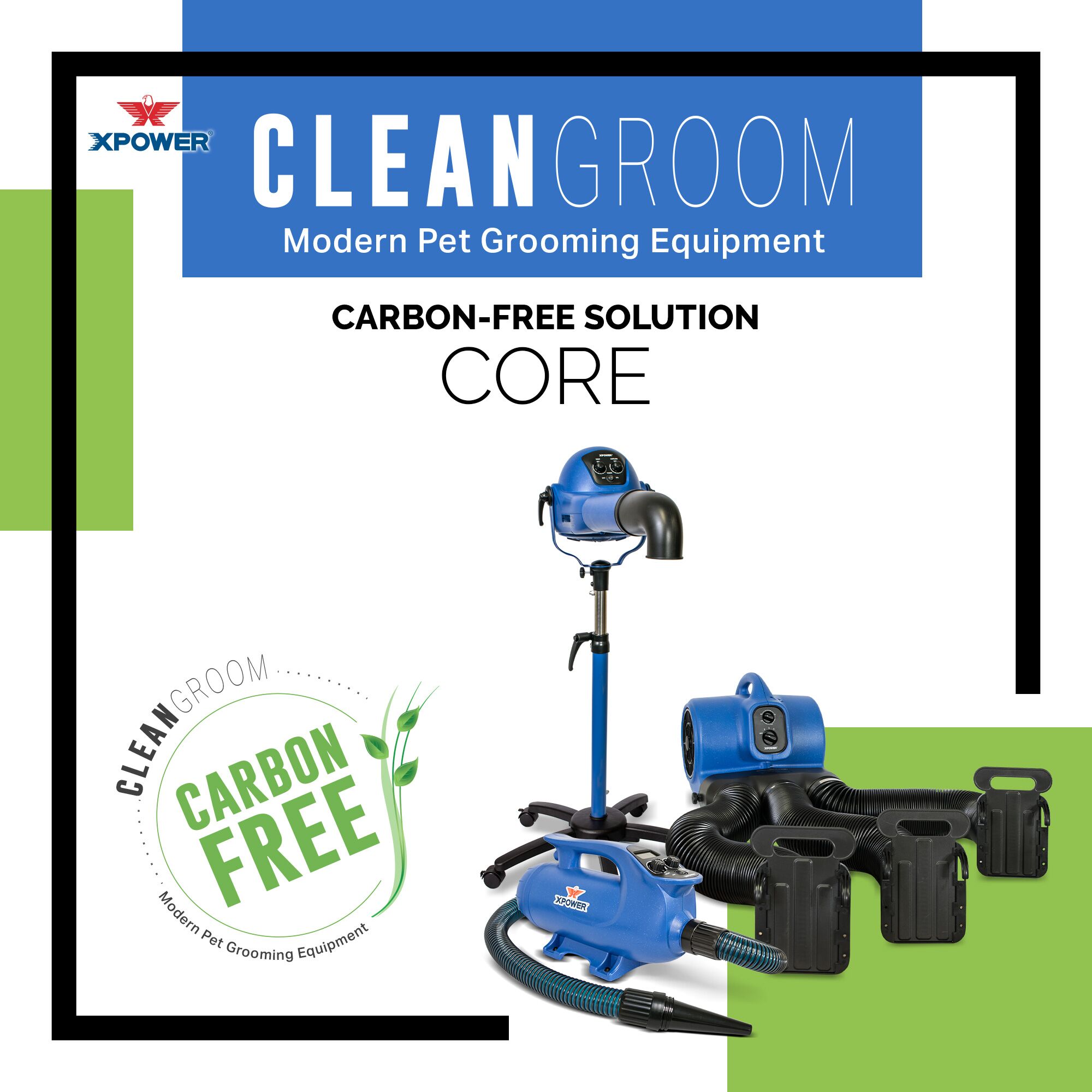 Clean-Groom-Core XPOWER CleanGroom Carbon-Free Solution – Core <br/><span class="p-title">Dog Grooming Dryer</span> - Image 1