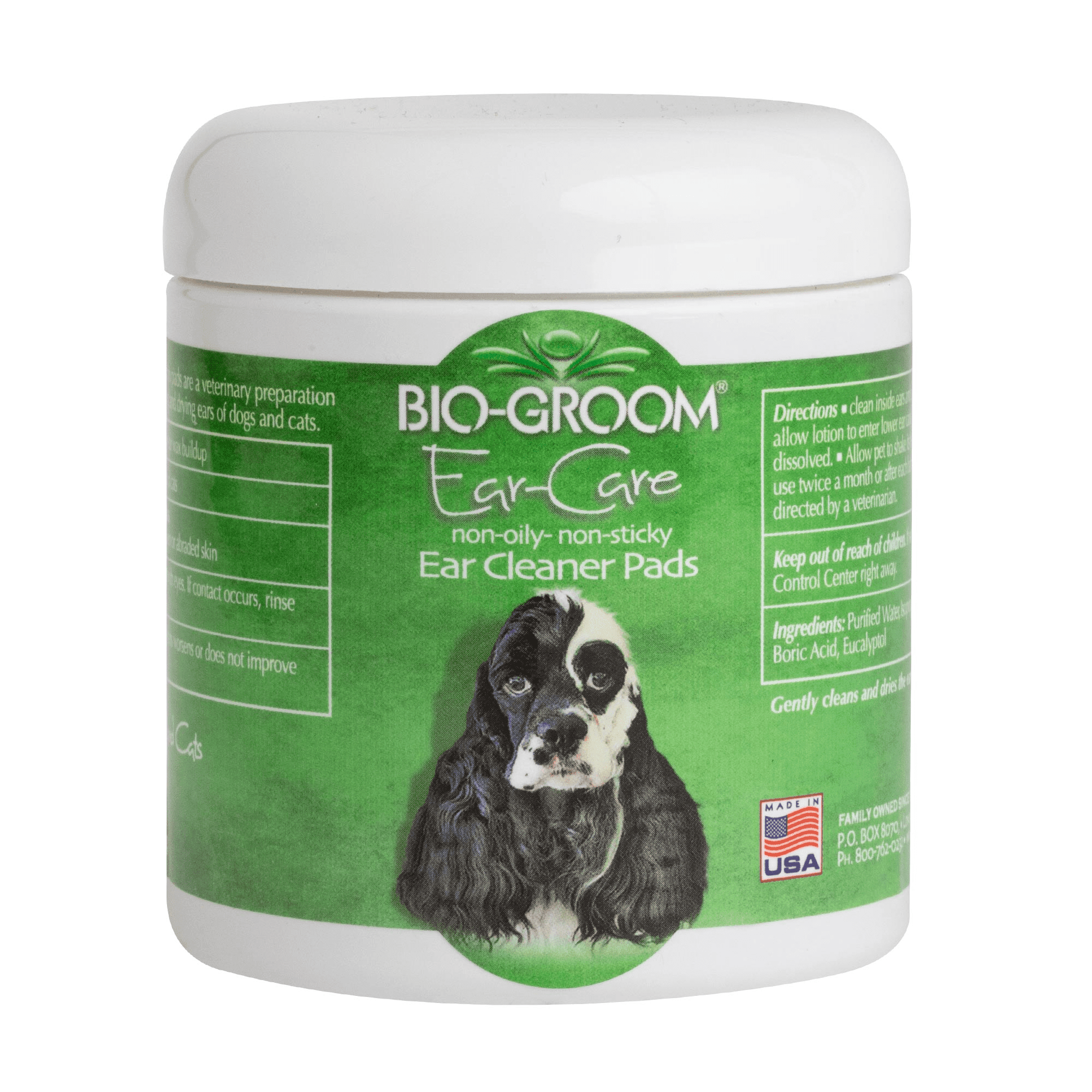 Ear-Care™ Ear Cleaner for Dogs _ Bio-Groom Bio-Groom Ear Care Non-Oily Non-Sticky Medicated Ear Cleaner Pads 25pk - Image 1