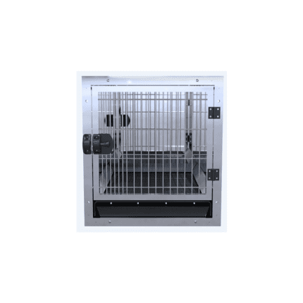 Waggz Modular Stack Pet Grooming Cage (Small, Stainless Steel)