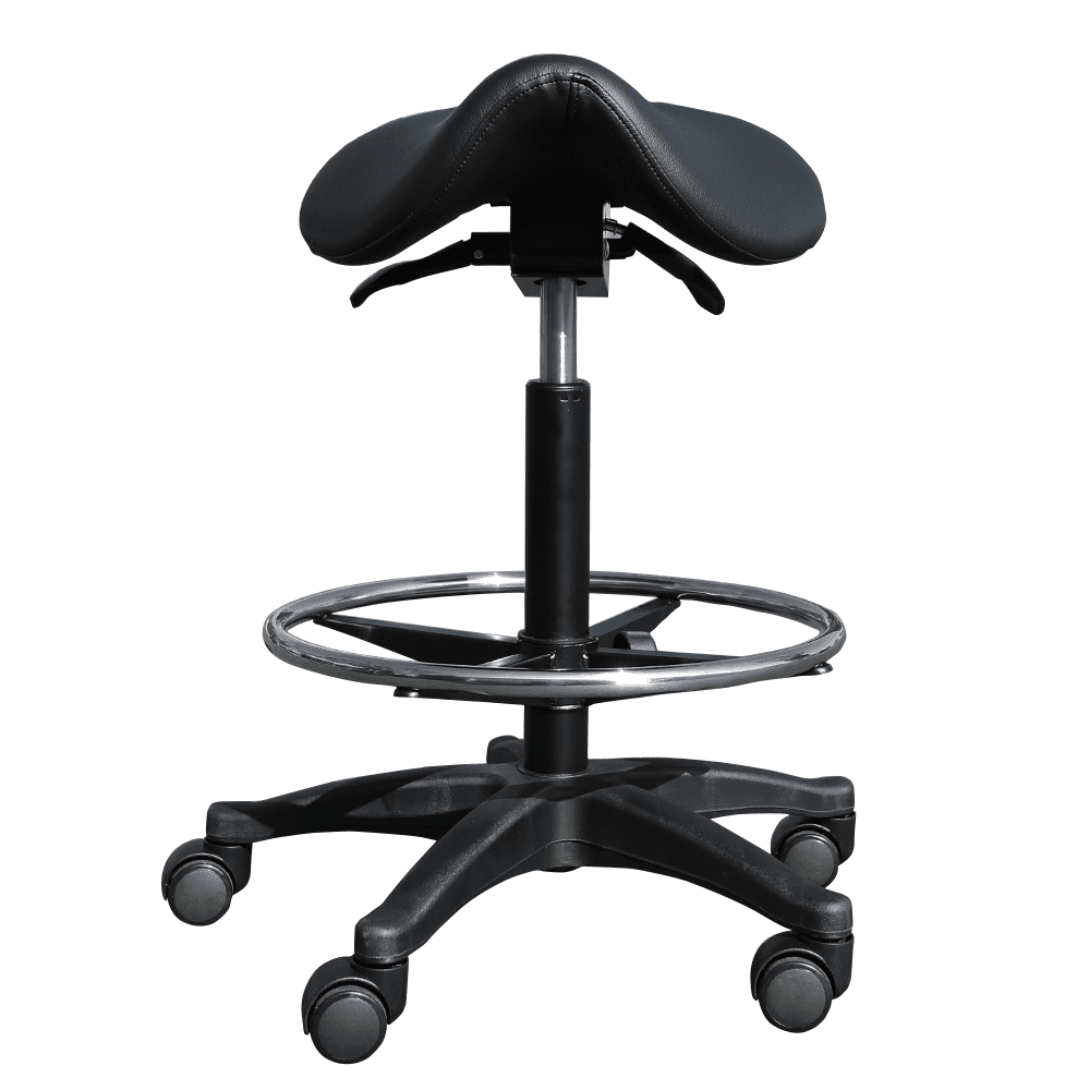 Group 1 Waggz Ergonomic Saddle Stool with Adjustable Footrest - Image 1