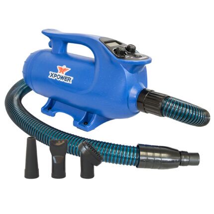 XPOWER B-8 Elite 4 HP Brushless Motor Professional Pet Grooming Dog Force Hair Dryer with Variable Speed and Heat