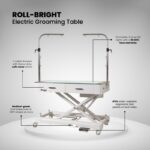 Waggz Roll-Bright LED Electric Dog Grooming Table with Drawers - Image 2