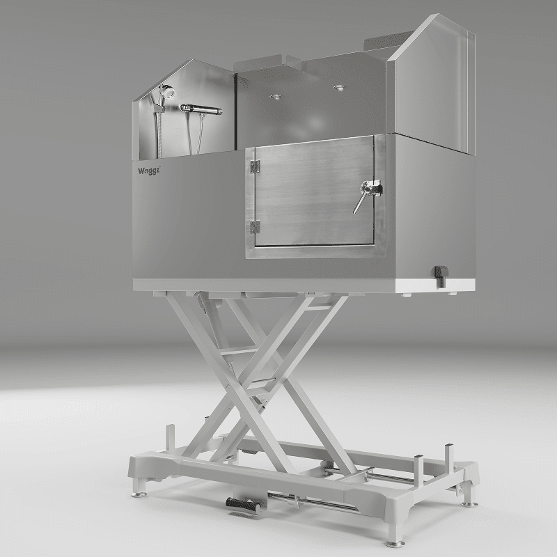 230E White_Main Waggz Power-Lock 50″ Electric Dog Grooming Tub (White) - Image 1