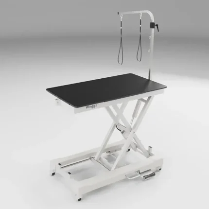 Waggz Roll-Light Electric Dog Grooming Table (White)