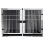 Waggz Modular Stack Pet Grooming Cage (Small, Stainless Steel) - Image 2