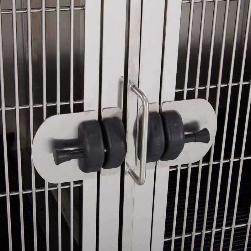 Waggz Modular Stack Pet Grooming Cage (Small, Stainless Steel) - Image 6