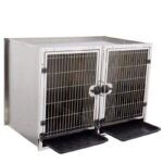 Waggz Modular Stack Pet Grooming Cage (Small, Stainless Steel) - Image 5