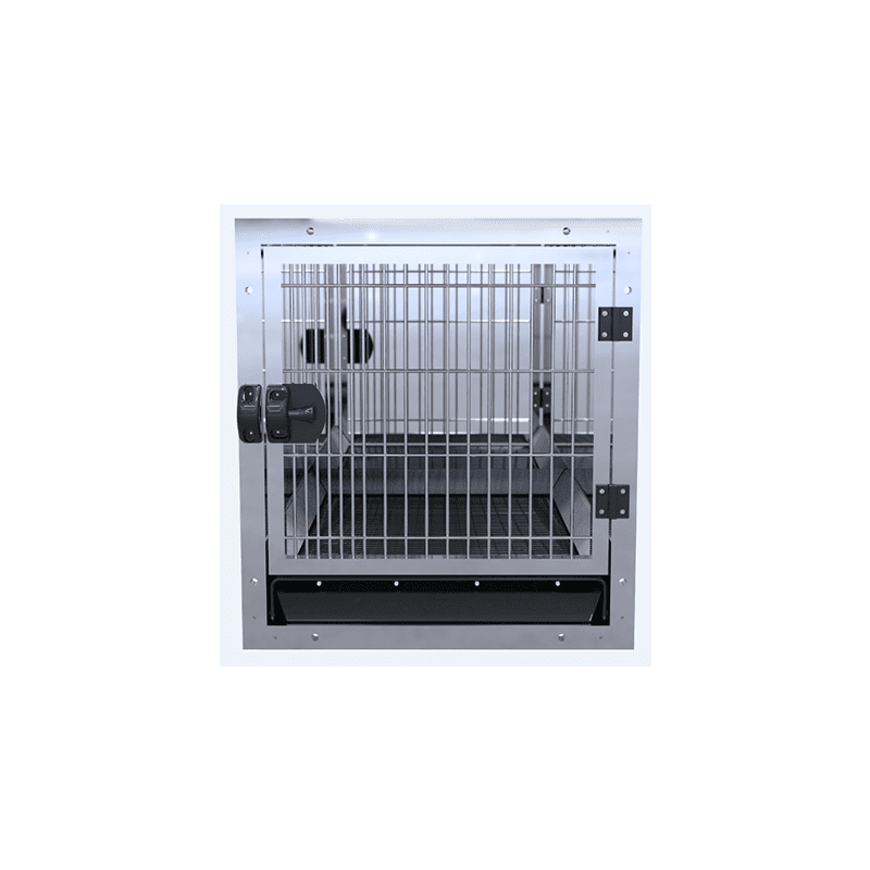 5.Waggz Cage Waggz Modular Stack Pet Grooming Cage (Small, Stainless Steel) - Image 1
